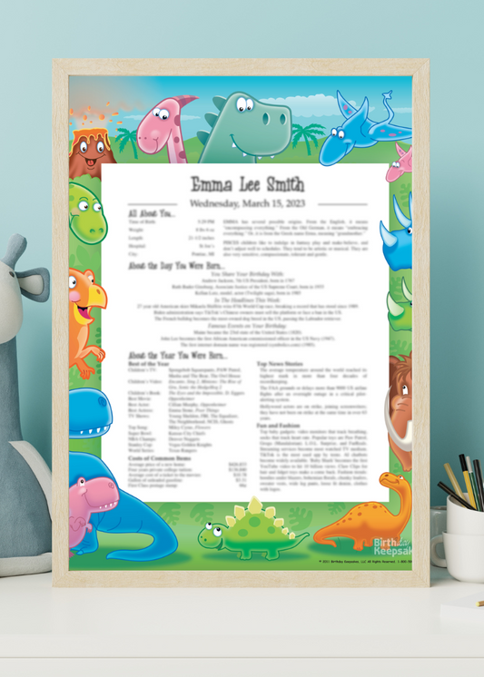 11X14 Birthday Keepsake Print