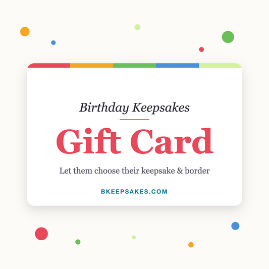 Birthday Keepsakes Gift Card